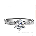 Nueva banda de anillo de bodas de diamantes moissanite
